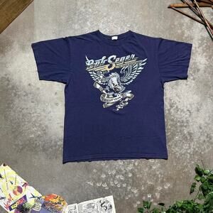 Bob Seger 2013 Silver Bullet Band Tee Mens Large Faded Navy Rock Music Shirt